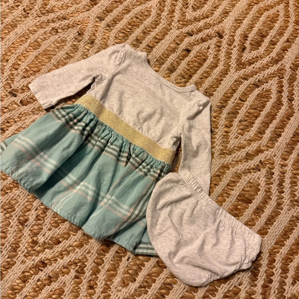 Carter's Gray and Gold Dress Set